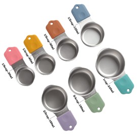 Magnetic Measuring Cups Set Stainless Steel Stackable Measuring Cup Sets of 7 for Cooking Baking Dry and Liquid Ingredients
