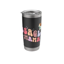 Beagle Mama Groovy Beagle Mom Of A Beagle Mother Stainless Steel Insulated Tumbler
