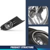PIT66 Fog Light Kit Chrome Black Bezel Compatible with Volkswagen