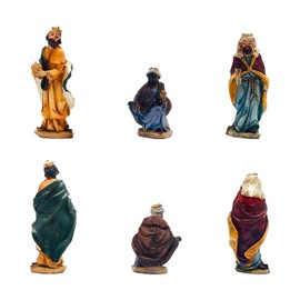 Gesar Figures 3 Three Kings for Nativity Scene 7 cm - Set of 3 Three Kings for Nativity Scene Made of Resin - Nativity Figures - Nativity Figures Made of Hand-Painted Figures - Nativity