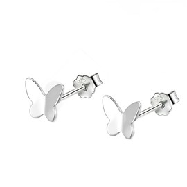 Kaguyo butterfly earrings for girls, 925 Sterling Silver small cute Cartilage butterfly Stud Earrings For Women Girls kid birthday Gift