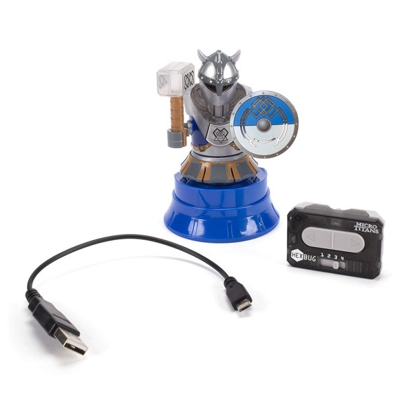 HEXBUG Micro Titans Viking Single, Toys for Kids, Remote Controlled Robot Battle (Blue)