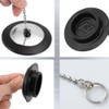 Loopunk Bath Stopper, Rubber Water Stopper, Bathroom Tub Drain Stopper,