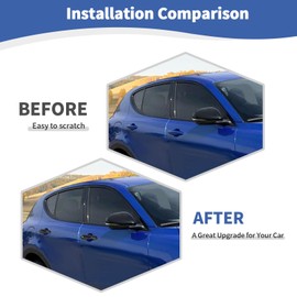 JOSHELA for Hornet Door Handle Cover Trim for Dodge Hornet 2024 up Carbon Fiber Grain Exterior Accessories 4pcs