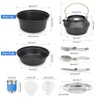 doorslay 23PCS Camping Cookware Kit for 2-3 People Hard Anodized
