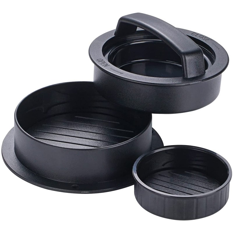 CCUCKY Non Stick Burger Press, Burger Maker 3-in-1 Stuffed Burger