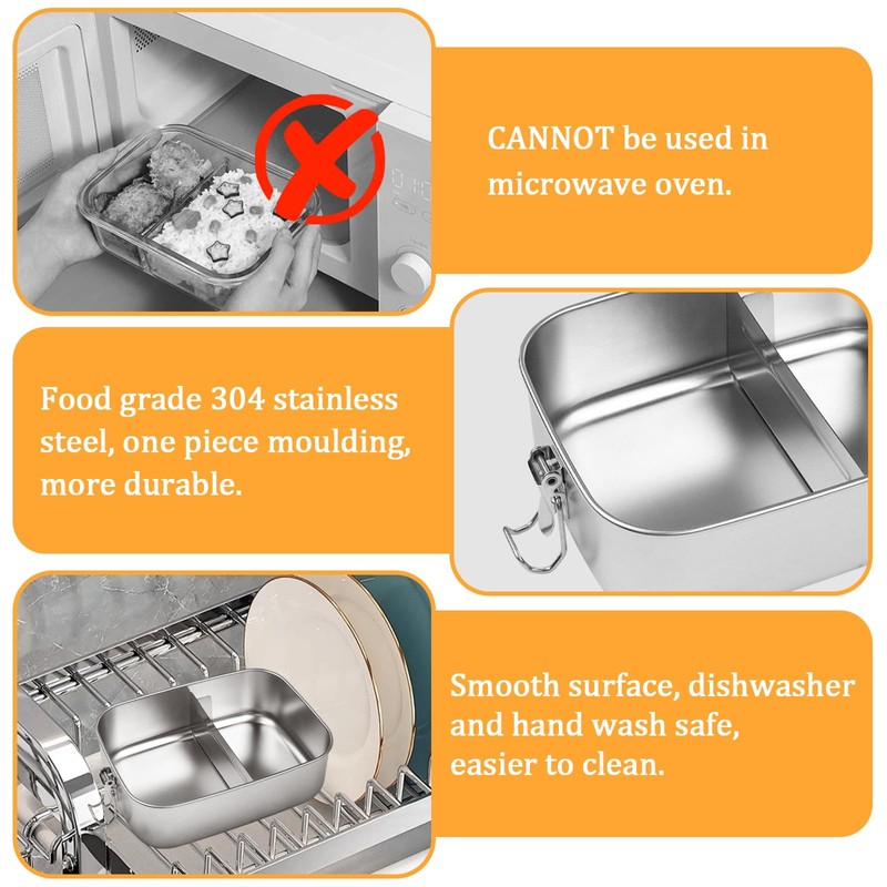 ROYUEXT Bento Boxes Stainless Steel Lunch Box(1500ml)