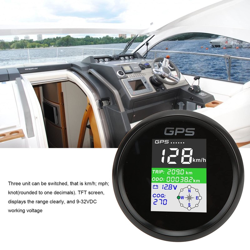 Gps Speedometer, Boat Odometer Universal Motorcycle Speedometer Digital Speedometer 85mm