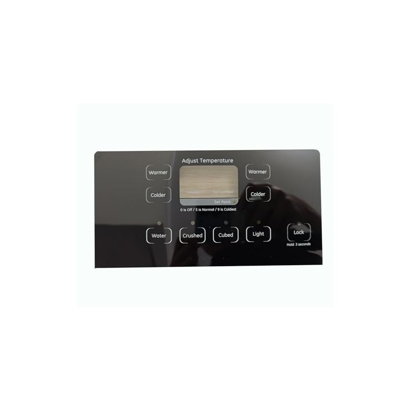 Black Overlay only for GE Refrigerator Dispenser Display and Compatible