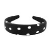 axy Wide Headband with Fabric Padded and Dots Pattern –