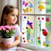 4Pcs Spring Gel Window Clings Decorations, Elastic Spring Window Gel