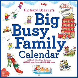 Richard Scarry Big Busy Family 2024 Wall Calendar: Track Every Family Member's Daily Activities