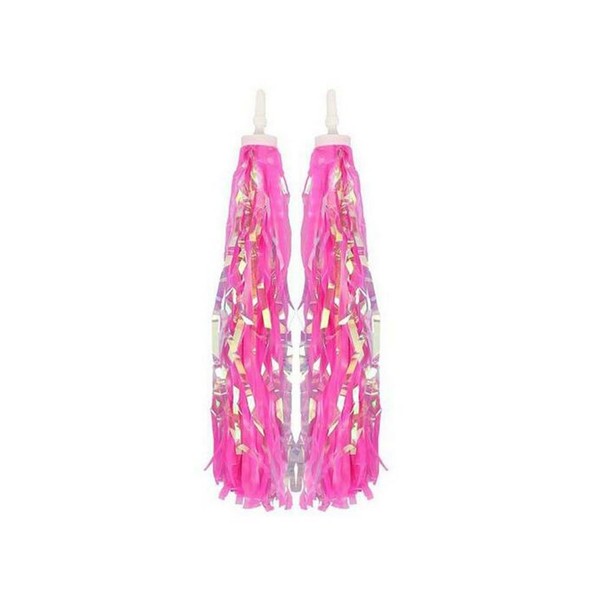 GSHLLO 2 Pcs Kids Bike Handlebar Streamers Scooter Bicycle Grips Accessories for Girls and Boys Pink