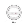 360 Full Circle Protractor 10cm Plastic Math Measuring Tools Round