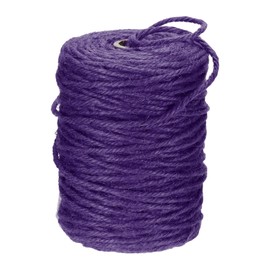 sourcing map Natural Jute Twine String 328ft x 3mm Long Strong Twine Rope for Arts Crafts Ribbon Gift Wrapping Packing Christmas Wedding, Purple
