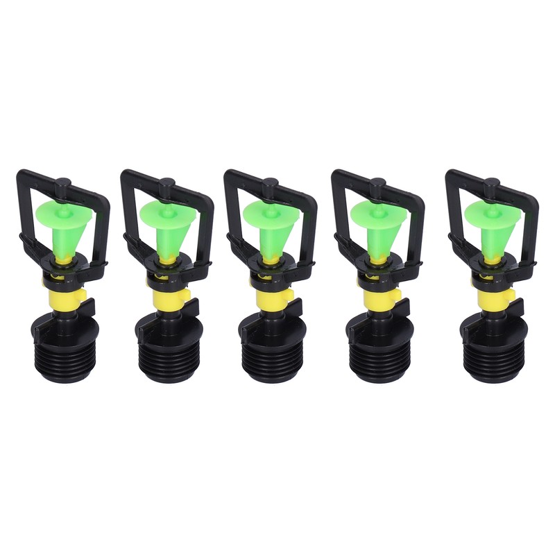 5PCS G1/2 Male Thread Rotating Sprinkler Nozzle Spray Head Misting