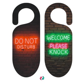 Do Not Disturb Door Hanger Sign 2Pack Door Signs with Puppy Theme Design for Business Office Home Therapists Clinic Dorm Online Class and Meeting Sessions Made of PVC.
