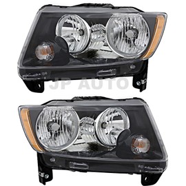 jpautowholesale For 2013-2017 Jeep Compass Headlight Halogen Set Driver and Passenger Side