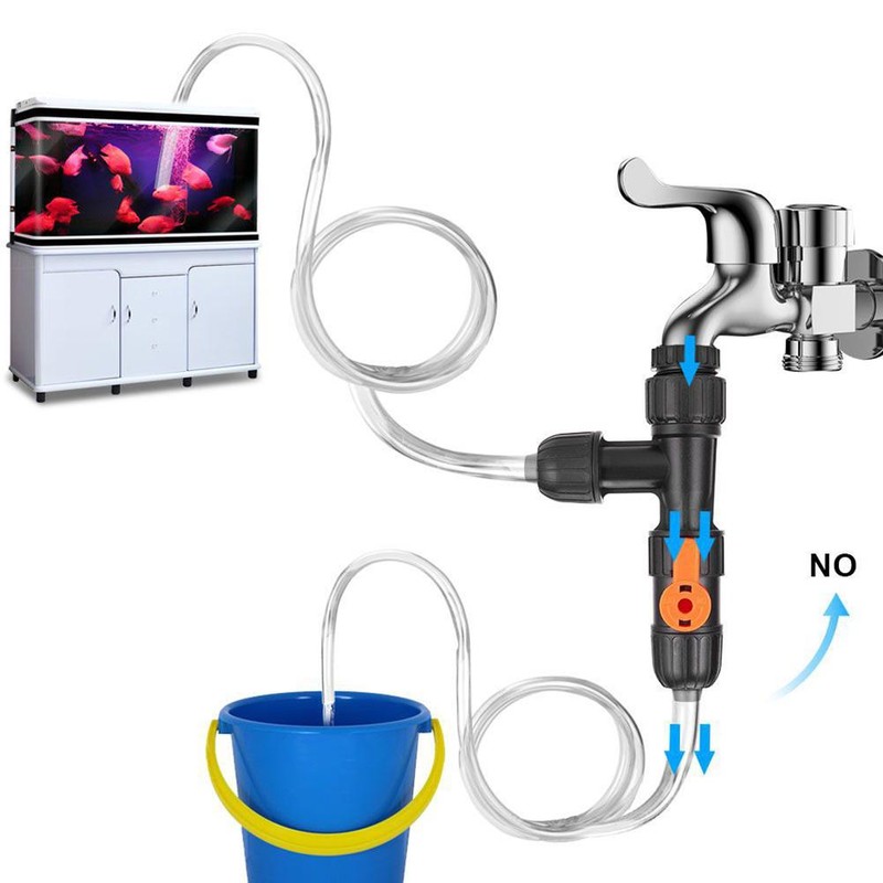 Fish Tank Cleaner Auto Aquarium Water Changer Kit Faucet Adapter