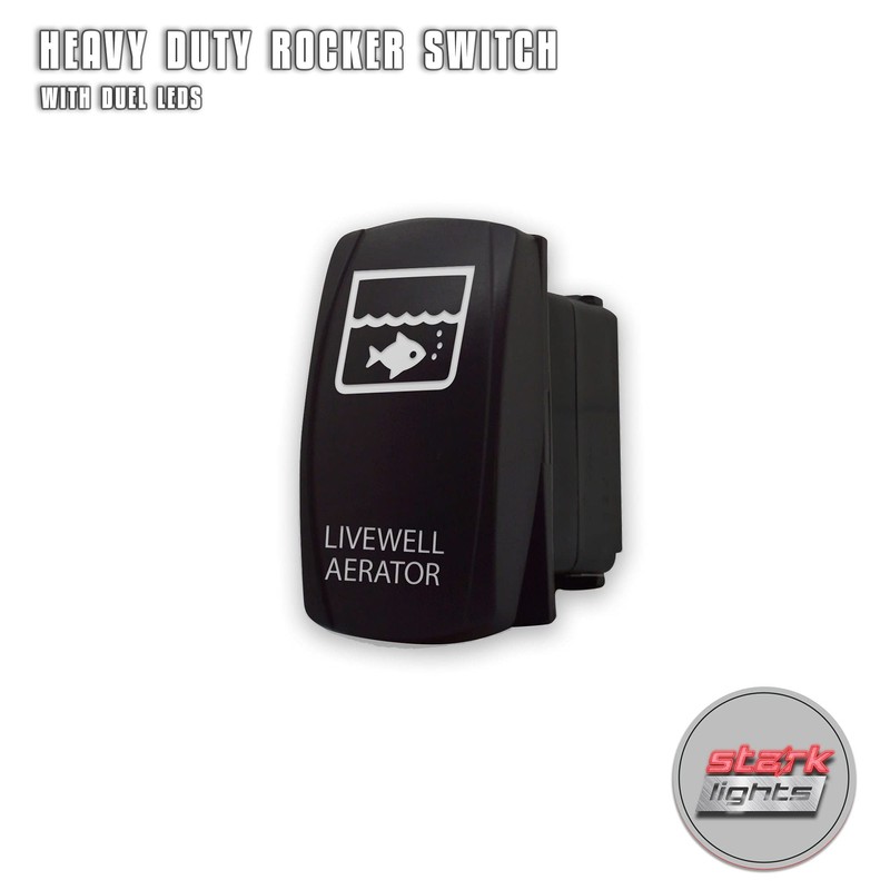LIVEWELL Aerator Laser Etched 5-Pin Single Pole Single Throw Vertical