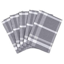 Ross - Exclusive - 5 x Tea Towels - Cotton - Linen - Set (Silver)