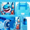 WZLVO Kids Luggage for Boys, Cool Shark Suitcase Rolling with