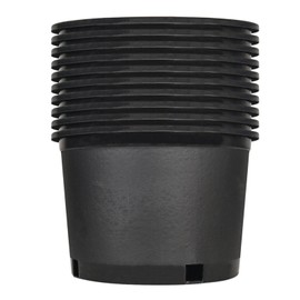 raseparter 10 PCS 2 Gallon Squat Premium Black Nursery Pot Plant Container Garden Planter Pots for Indoor Outdoor Plants Seedlings Flowers Vegetables Seedling Cuttings Succulents Transplanting