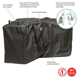 J.L. Childress Universal Side-Carry Car Seat Travel Bag, Black