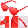 Maxdot 5 Pcs Summer Heart Shaped Sunglasses Rimless Heart Glasses