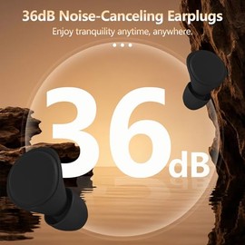 Ear Plugs for Sleeping, 36 dB Noise Cancelling, Ear Protection, Sleeping, Soft and Reusable, Available in 3 Sizes (S/M/L) Earplugs and Suitable for Sleep, Work, Snoring, Concerts