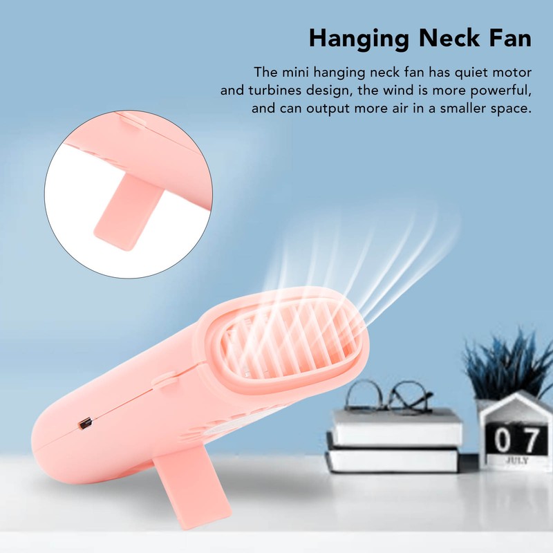 Hanging Neck Fan Portable 3 Speed Rechargeable 800mAh Mini Necklace