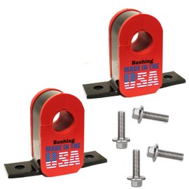 4 soportes de barra estabilizadora delantera + kit de buje delantero compatible con Ford E-150 E-250 E-350 1992-2008, E-450 2002-2008, Bujes diseñados y fabricados en los Estados Unidos K8690