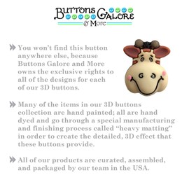 Buttons Galore and More Colección de botones de vástago de adornos 3D a granel, basados en diferentes temas, día festivo y estaciones para manualidades, álbumes de recortes, tarjetas y otros proyectos, 25 unidades