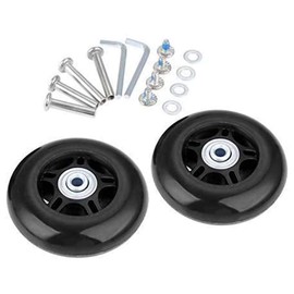 Replacement Wheels for Suitcase Rubber Wheels Replacement Wheels Wheel for Trolley Samsonite Hard Case Wheels with Ball Bearing Replacement Parts Repair Kit (80 x 6 x 24 mm Axle Length: 35 mm and 40