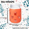Sili Wraps Mason Jar Wraps, Silicone Sleeve Protector For 16oz