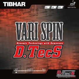 Tibhar rubber Vari Spin D.Tec.S., black, 1.5 mm