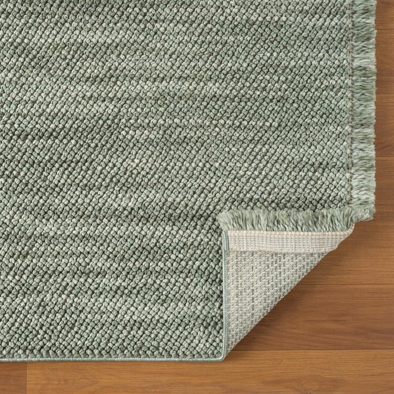 LUXE WEAVERS Solid Machine Woven Green 5x7 Area Rug, Indoor