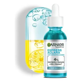 Sérum Anti Imperfecciones Garnier Express Aclara, con Concentrado de Vitamina C, Ácido Salicílico y Niacinamida que Reduce Manchas en Piel Grasa 30 ml