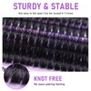 Russian Cluster Lashes,80D+100D+180D Individual Eyelashes D Curl Cluster Lashes,Fluffy 10-18mm