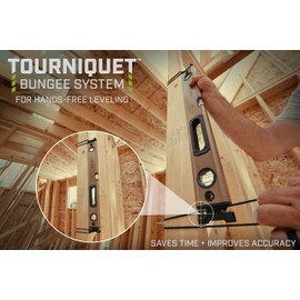 Spec Ops Tools 48" Box Beam Level, Tourniquet Bungee System, 33% Larger Block Vials, Aluminum, 3% Donated to Veterans