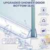 2 Pcs Shower Door Bottom Seal - Clear PVC Water