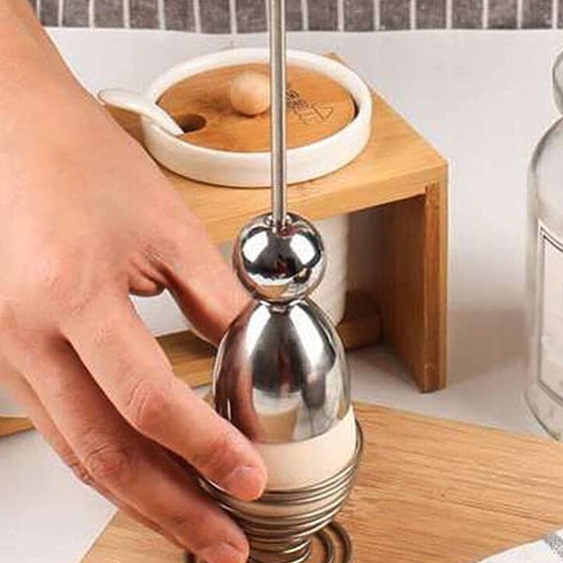 Stainless Steel Eggshell Cutter - Topper for Soft-Boiled Eggs, Opener