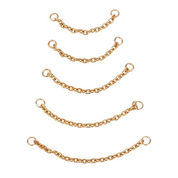 NICENEEDED 5 Pcs Nose Rings Chain, Nose Studs Nostril Chain,