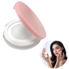Pink Ultra-Thin Loose Powder Box – Powder Puff and Container with Sifter, Convenient Travel Pots for Travels, Functional Travel Containers as Face Powder Compact and Loose Powder Container