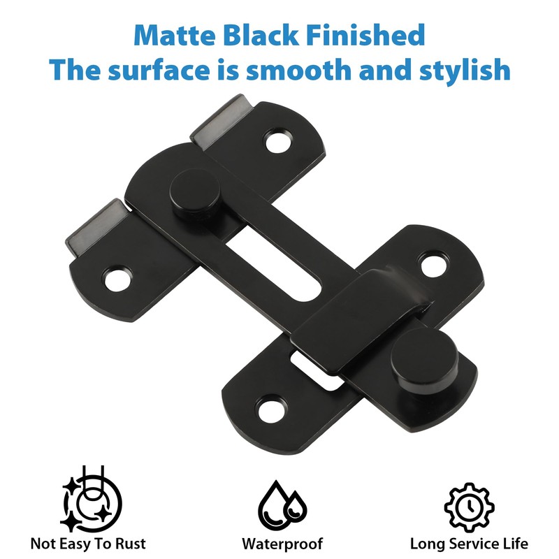 Alise 2Pcs Flip Latch Gate Latches, 4 inch Safety Door