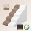 EHEYCIGA Curved Dog Stairs Ramp for High Beds, 5-Step Extra