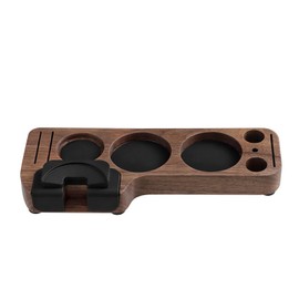 Joyeee Wooden Espresso Tamping Station, Portafilter Tamping Stand Espresso Coffee Organizer Box Fit for Storage 51, 54, 58MM Espresso Tamper Mat Portafilter Holder, (Accessories not Included)