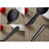 WOIWO 100Pcs Medium-Weight Cutlery Spork Disposable Plastic Spork (Black)