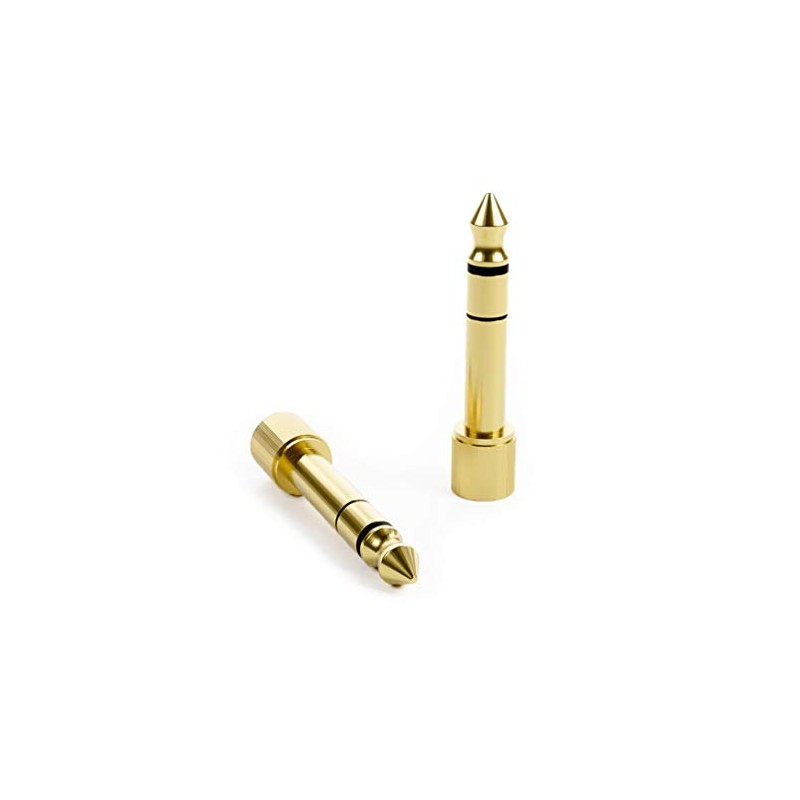 OKULI Replacement Audio Adapters 6.35mm to 3.5mm Screw Thread Gold