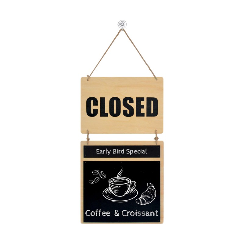 Double-Sided OPEN/CLOSED Sign with Message Board,Ideal for Retail, Restaurants, Bars